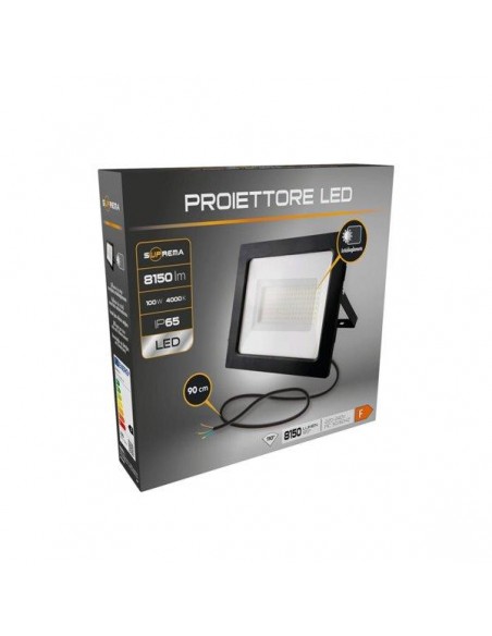 FARETTO LED 100W NERO 4000K