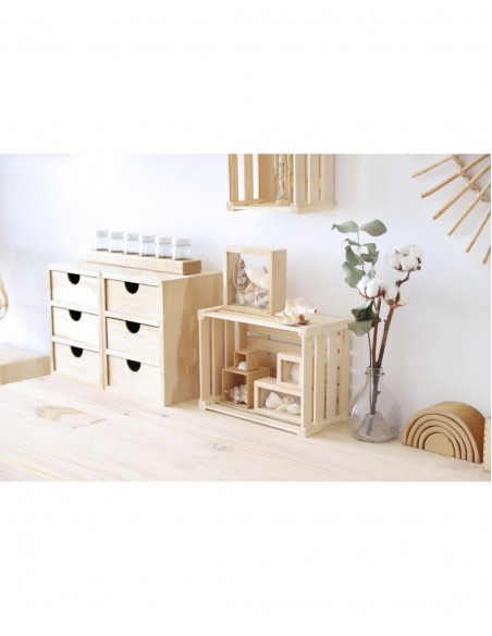 MINI CASSETTIERA PINO 6 CASSETTI  28X20X28H