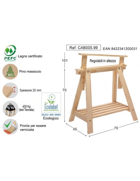 Stendibiancheria o portapentole in legno a 5 assicelle Diga invernale in  compensato montata a soffitto -  Italia