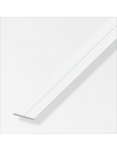 BARRA PIATTA 35,5X3 PVC BIANCO 1 METRO