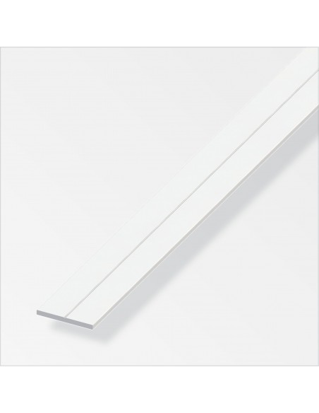 BARRA PIATTA 19,5X2 PVC BIANCO 1 METRO