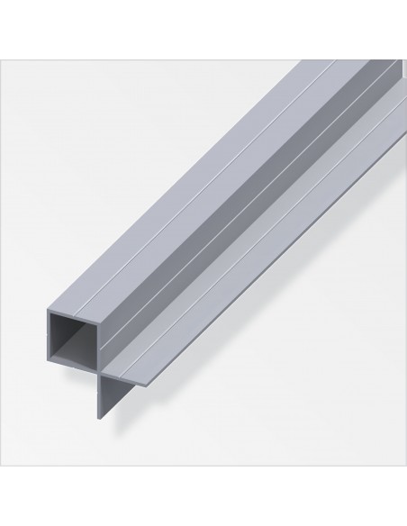 TUBO QUADRATO 23,5 2 LATI INTERNI ALLUMINIO 1 METRO