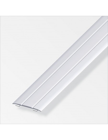 PROFILO DI RACCORDO AUTOADESIVO 37X2,5 ALLUMINIO ARGENTO 1 METRO