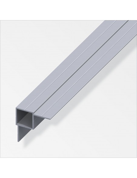 TUBO QUADRATO 23,5 2 LATI ALLUMINIO 1 METRO