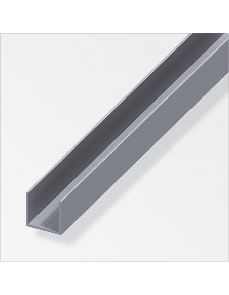 PROFILO A U 15,5X1,5 ALLUMINIO NATURALE 1 METRO