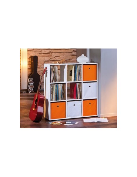 LIBRERIA 9 VANI QUADRATI BIANCO