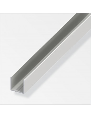 PROFILO A U QUADRATO 23,5 PVC BIANCO 1 METRO