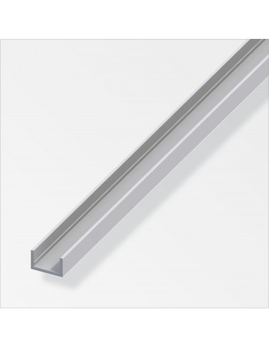 PROFILO A U 10X22,5 ALLUMINIO ARGENTO 1 METRO