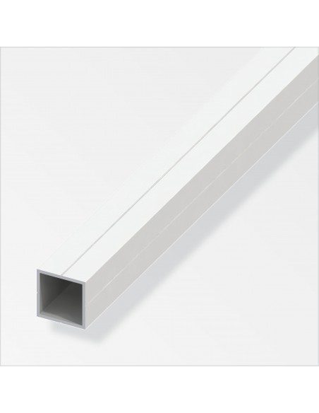 TUBO QUADRATO 23,5 PVC BIANCO 1 METRO