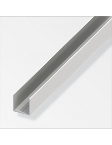 PROFILO A U QUADRATO 19,5 PVC BIANCO 1 METRO