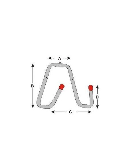 GANCIO DOPPIO 245X230 ZINC 75KG