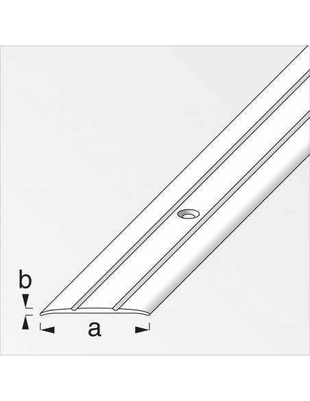 PROFILO DI RACCORDO 37X2,5 ALLUMINIO OTTONE 1 METRO