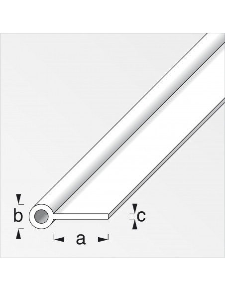 PROFILO CERNIERE 20X9X2 ALLUMINIO ARGENTO 1 METRO