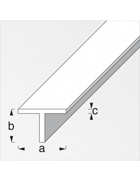 PROFILO A T 15X15X1,5 ALLUMINIO ARGENTO 1 METRO