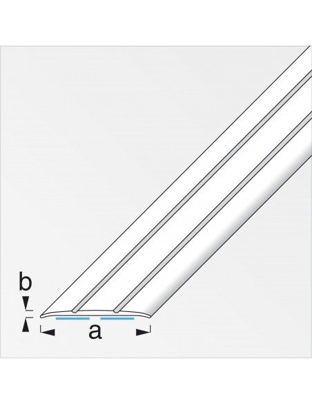 PROFILO DI RACCORDO AUTOADESIVO 37X2,5 ALLUMINIO OTTONE 1 METRO