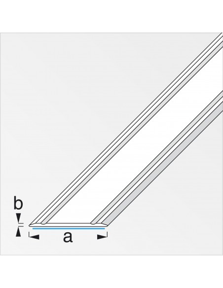 PROFILO DI RACCORDO AUTOADESIVO 30X2 ALLUMINIO ARGENTO 1 METRO