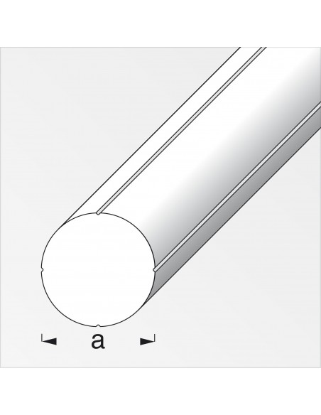 BARRA TONDA 7,5 ALLUMINIO NATURALE 1 METRO