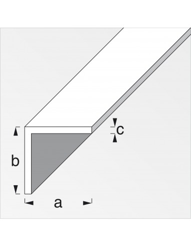 ANGOLARE ALLUMINIO 25X25 EFFETTO ACCIAIO INOX 1 METRO