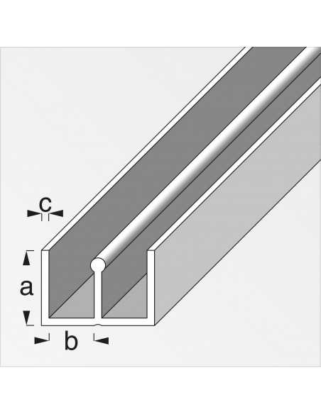 PROFILO UU 6X18X6 PVC BIANCO 1 METRO