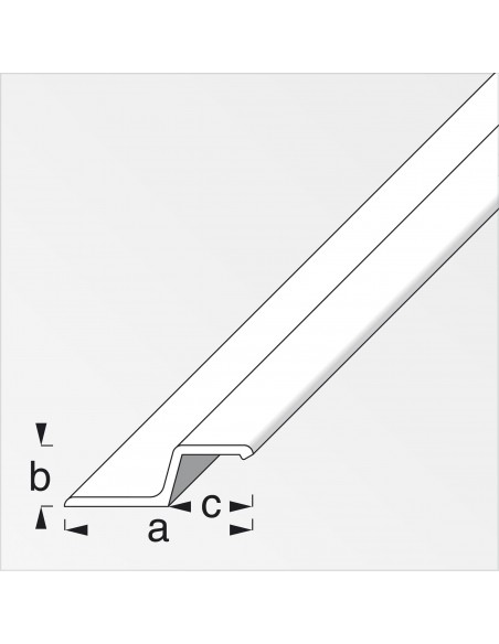 PROFILO PER MANIGLIE 40X13X18 ALLUMINIO ARGENTO 1 METRO