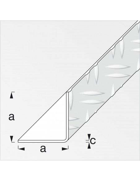 ANGOLARE LAMIERA STRIATA 41,2X1 ALLUMINIO 1 METRO