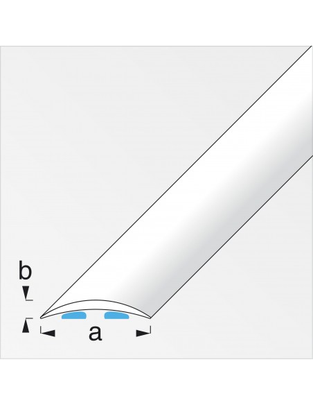 PROFILO DI RACCORDO AUTOADESIVO 30X5 ALLUMINIO OTTONE 1 METRO