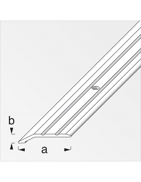 PROFILO DI CHIUSURA 30X5 ALLUMINIO ARGENTO 1 METRO