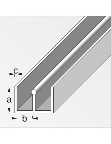 PROFILO UU 10X15X10 PVC BIANCO 1 METRO PROFILO UU 10X15X10 PVC BIANCO 1 METRO