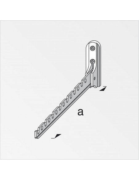 APPENDIABITI 330 MM ALLUMINIO BIANCO