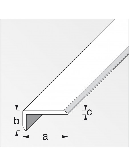 PROFILO PROTEZIONE 19X8X1,6 ALLUMINIO ARGENTO 1 METRO