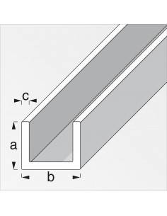 PROFILO U 10X18X10 PVC... 2
