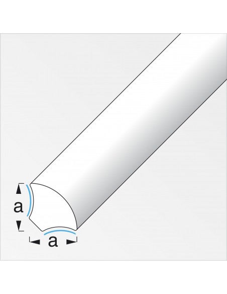 PROFILO CHIUSURA AUTOADESIVO 14MM PVC BIANCO 1 METRO