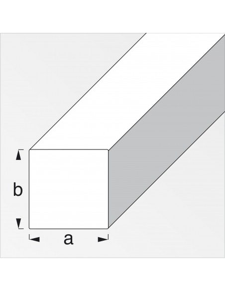 BARRA QUADRATA 10X10 ALLUMINIO ARGENTO 1 METRO