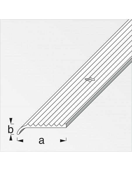 PROFILO DI CHIUSURA 25X6 ALLUMINIO ARGENTO 1 METRO