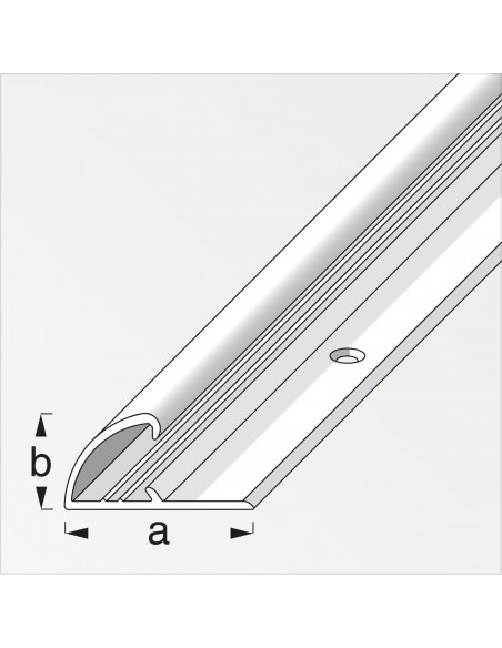 PROFILO DI CHIUSURA 26X13 ALLUMINIO ARGENTO 1 METRO