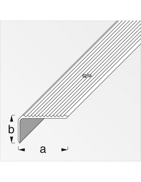 PROFILO PER SCALE 41X23 ALLUMINIO ARGENTO 1 METRO
