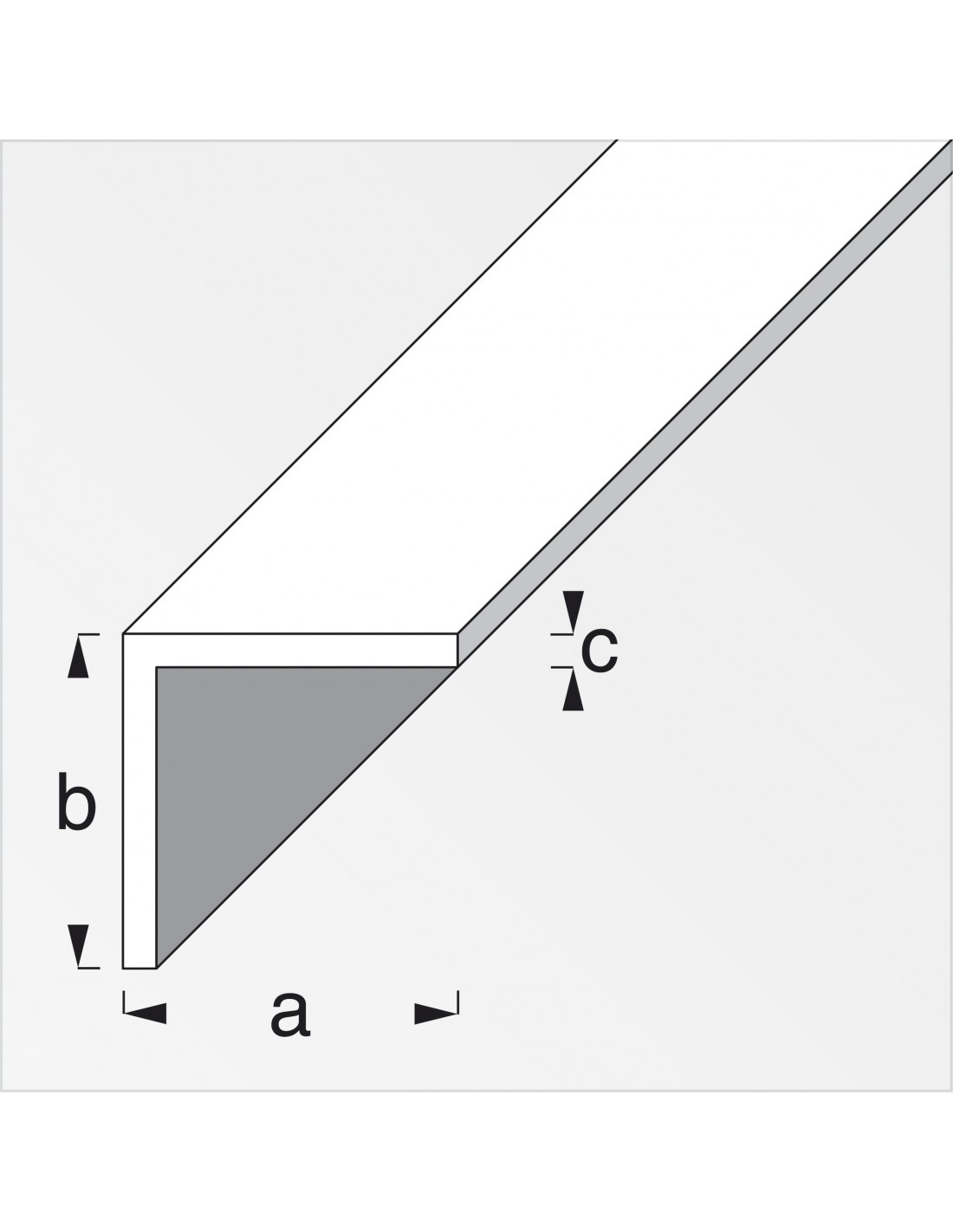 ANGOLARE ALLUMINIO 25X20 BRILLANTE 1 METRO