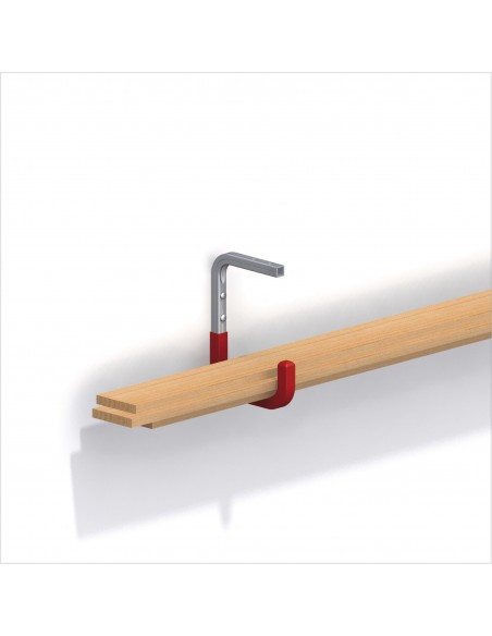 GANCIO PER PARETI E SOFFITTO ROSSO 115 MM