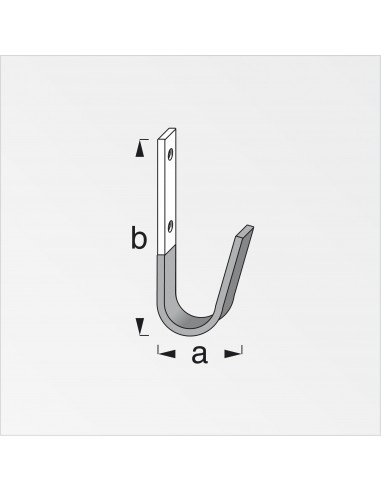 GANCIO PIATTO ACCIAIO ROSSO 87X32MM GANCIO PIATTO ACCIAIO ROSSO 87X32MM