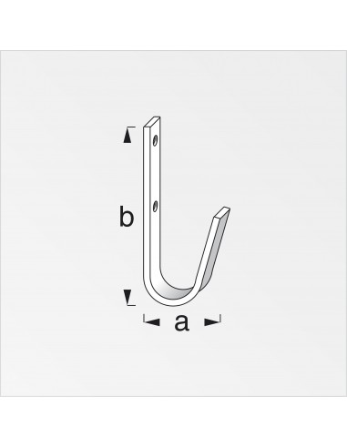 GANCIO PIATTO ACCIAIO ZINCATO 82X35 MM GANCIO PIATTO ACCIAIO ZINCATO 82X35 MM