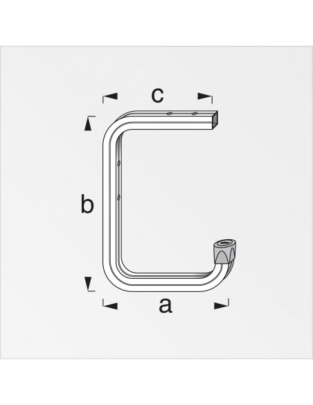 GANCIO PER PARETI E SOFFITTO ACCIAIO ZINCATO 115 MM