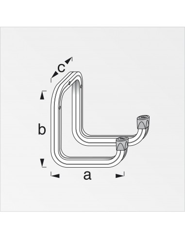 GANCIO DOPPIO ACCIAIO ZINCATO 175 MM GANCIO DOPPIO ACCIAIO ZINCATO 175 MM