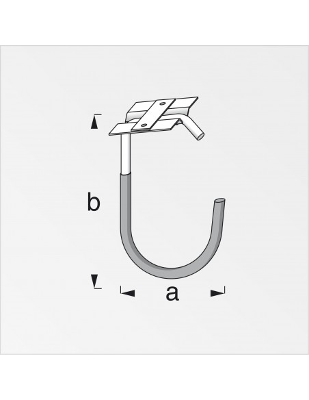 GANCIO PER BICI ACCIAIO ZINCATO 125X90 MM