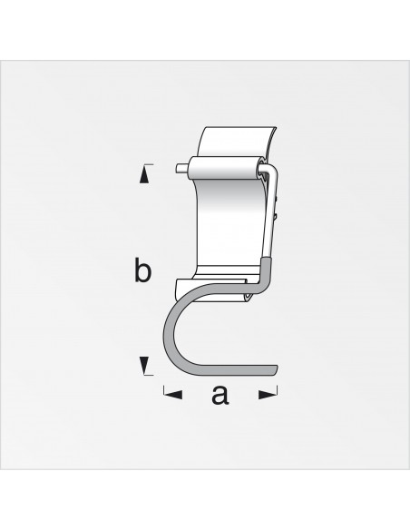 GANCIO PER UTENSILI COAXIS ALLUMINIO NATURALE