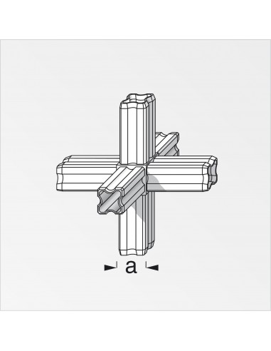 GIUNTURA A NODO 90° 23,5 5 PERNI NERO GIUNTURA A NODO 90° 23,5 5 PERNI NERO