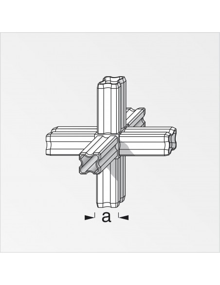 GIUNTURA A NODO 90° 23,5 5 PERNI NERO