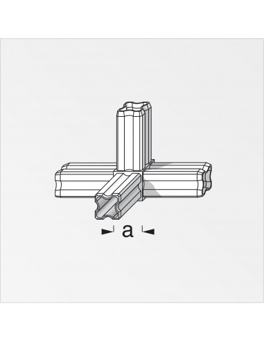 GIUNTURA A NODO 90° 23,5 4 PERNI NERO GIUNTURA A NODO 90° 23,5 4 PERNI NERO