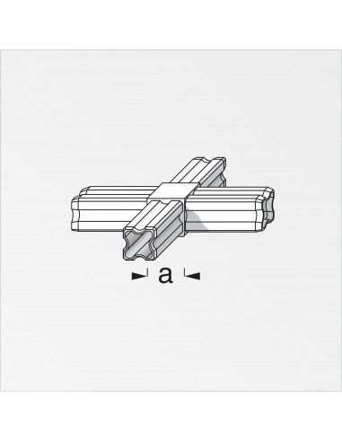GIUNTURA A CROCE 23,5 4 PERNI NERO GIUNTURA A CROCE 23,5 4 PERNI NERO