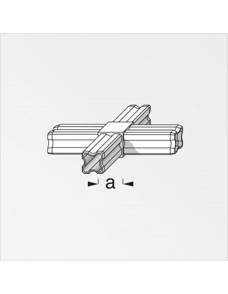 GIUNTURA A CROCE 23,5 4 PERNI NERO