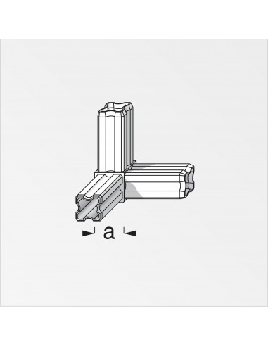 GIUNTURA AD ANGOLO 90° 23,5 3 PERNI NERO GIUNTURA AD ANGOLO 90° 23,5 3 PERNI NERO